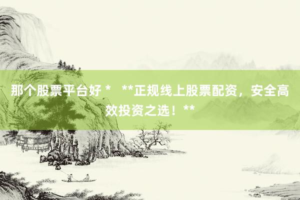 那个股票平台好 *   **正规线上股票配资，安全高效投资之选！**