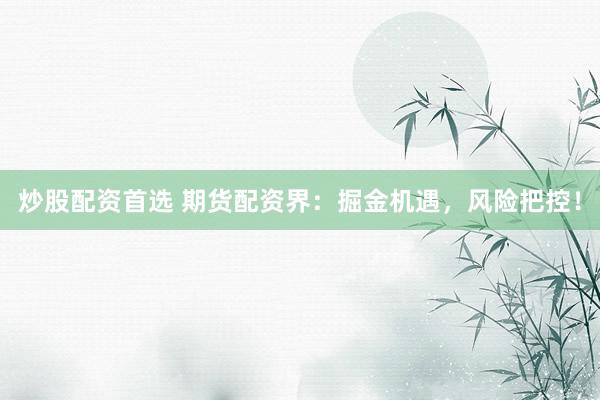 炒股配资首选 期货配资界：掘金机遇，风险把控！