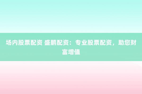 场内股票配资 盛鹏配资：专业股票配资，助您财富增值