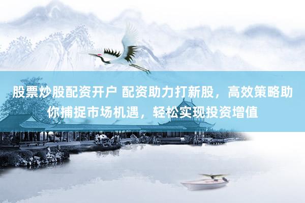 股票炒股配资开户 配资助力打新股，高效策略助你捕捉市场机遇，轻松实现投资增值