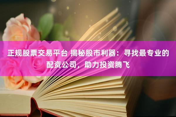 正规股票交易平台 揭秘股市利器：寻找最专业的配资公司，助力投资腾飞