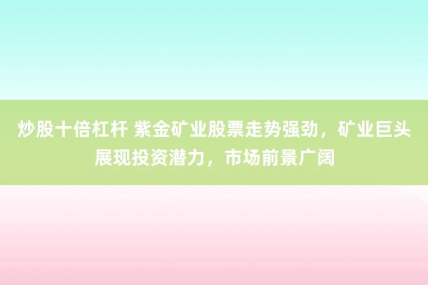 炒股十倍杠杆 紫金矿业股票走势强劲，矿业巨头展现投资潜力，市场前景广阔