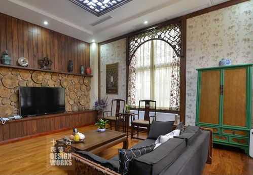 现代中式别墅客厅沙发装修效果图欣赏